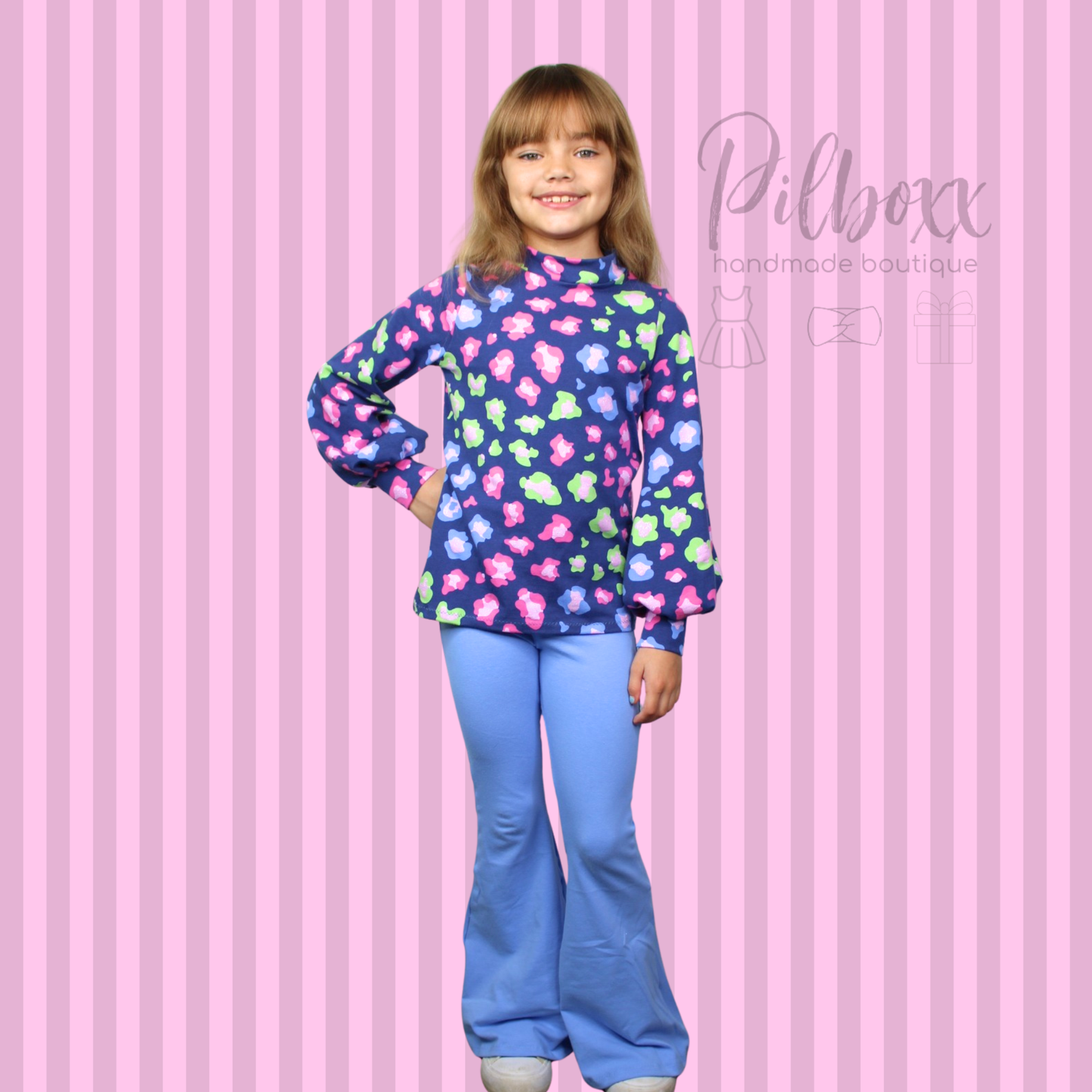 Kids Bright Flare Cotton Leggings