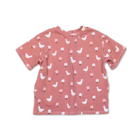 Oversized Toddler Girl Goose Shirt