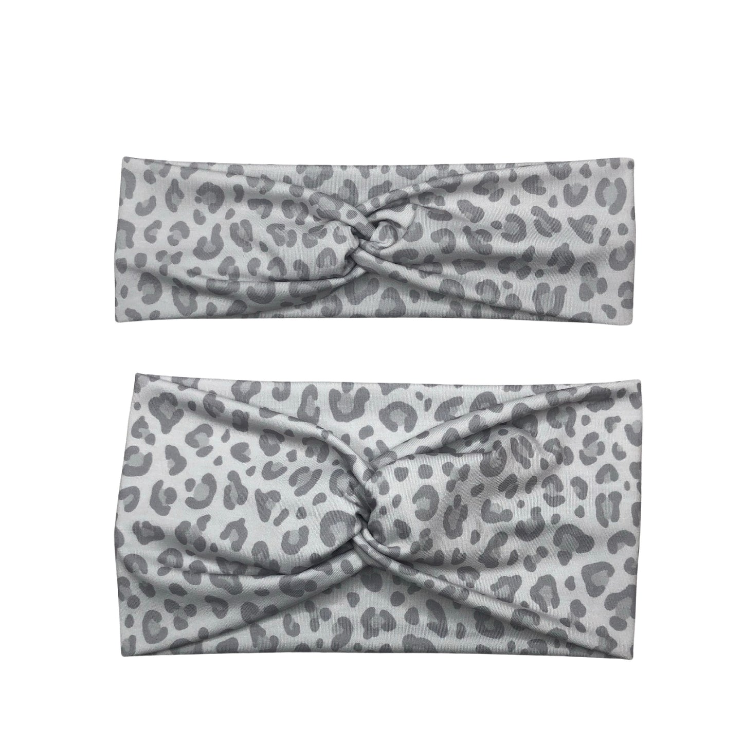 Gray Leopard Print Headband