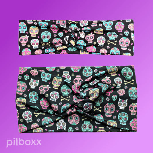 Sugar Skulls and Crossbones Headband