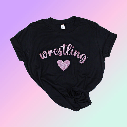 Custom Wrestling Glitter T-shirt