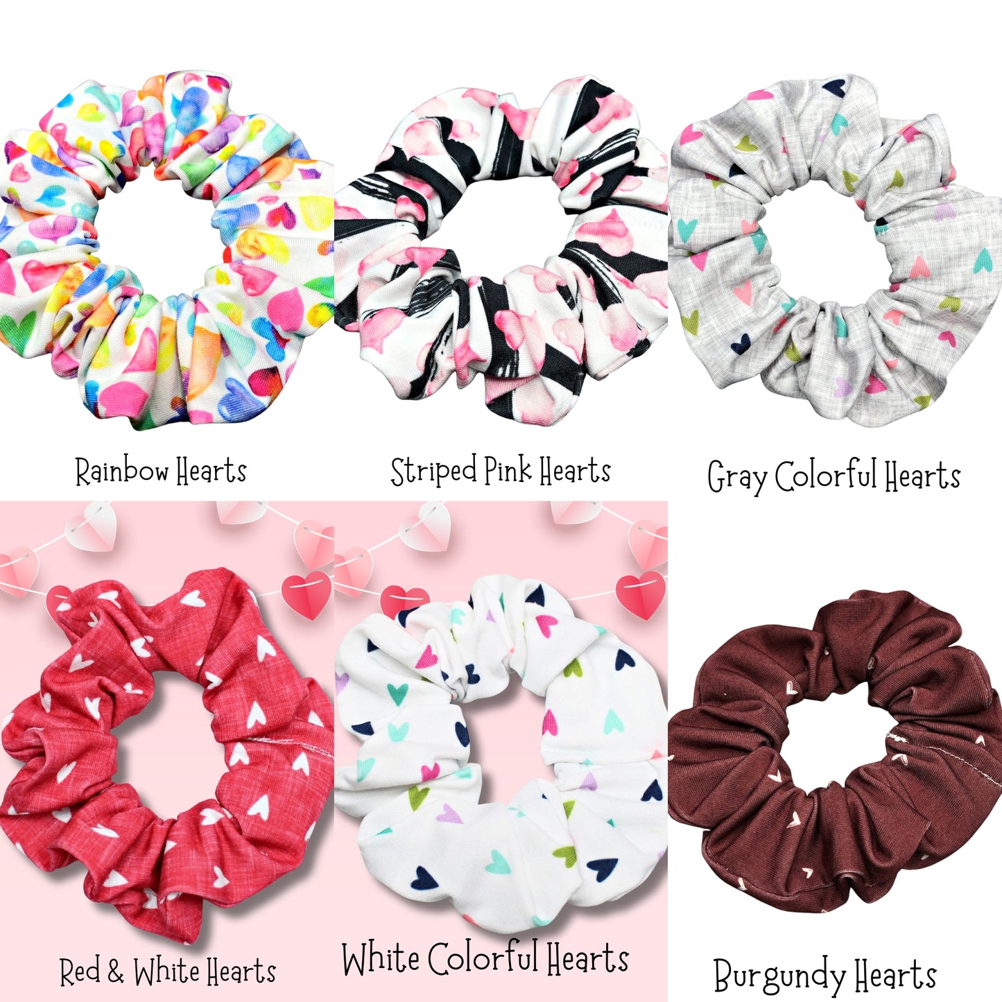 Heart Scrunchies