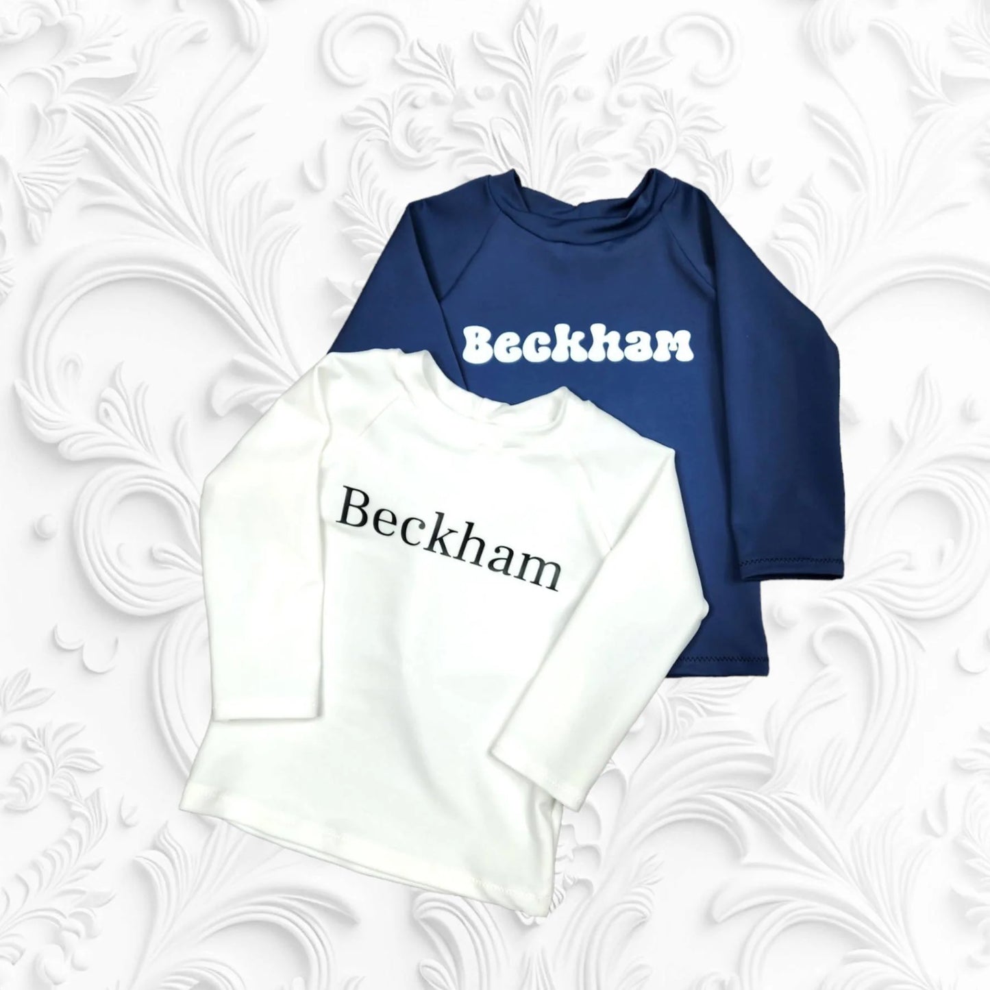 Unisex Solid Swim Shirt for Kids and Toddlers, Custom Rash Guard