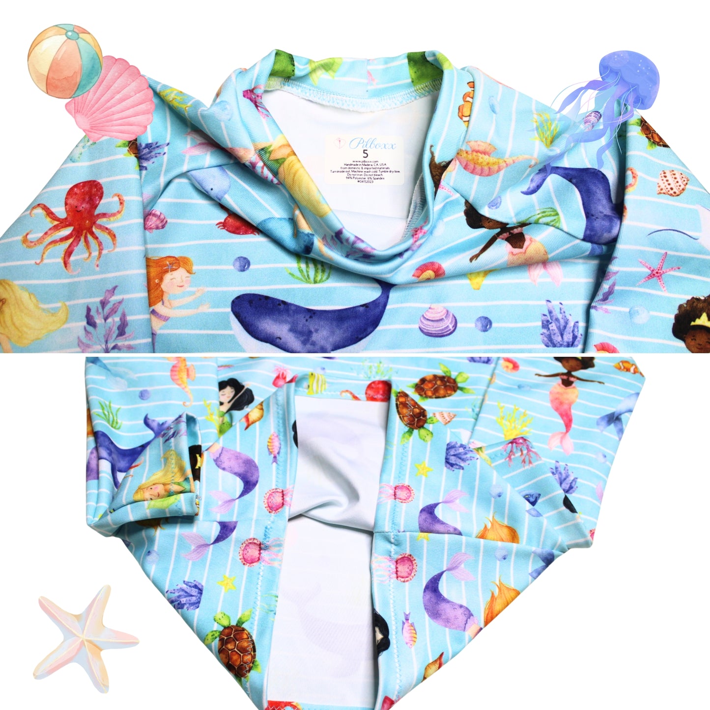 Size 5 Mermaid Rash Guard