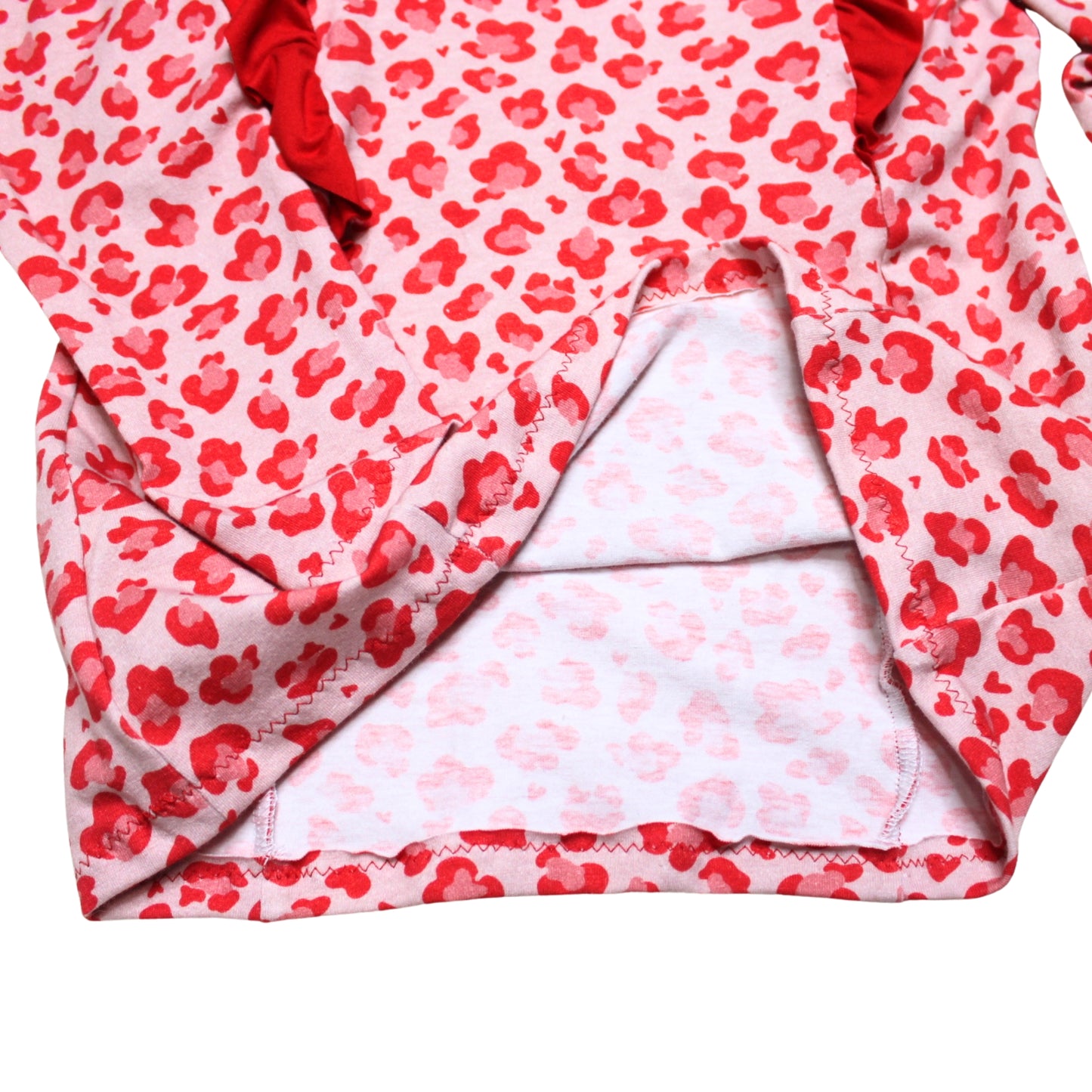 Red Cheetah Ruffle Shirt