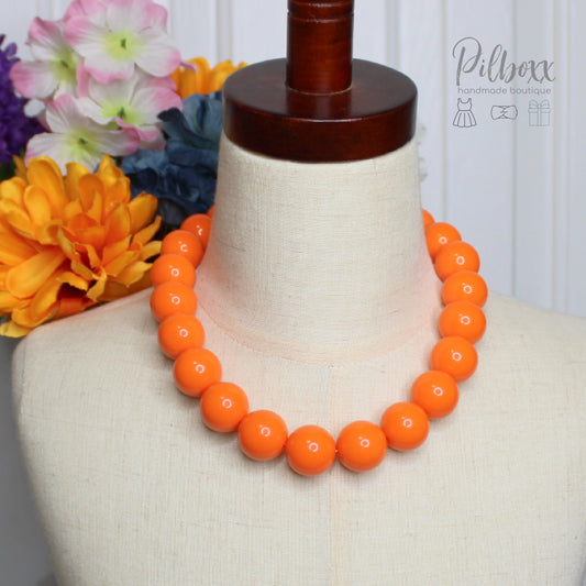 Orange Beaded Necklace