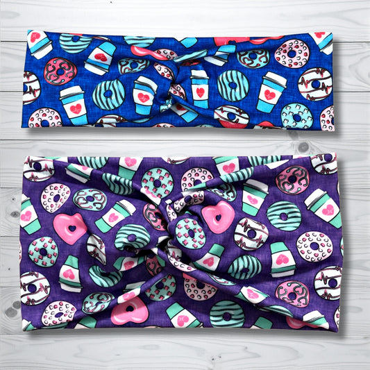 Nurse Donuts and Coffee Headbands