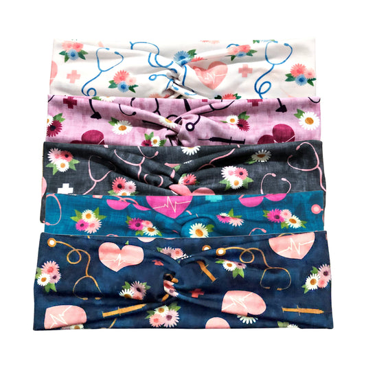 Floral Nurse Print Headband for Women