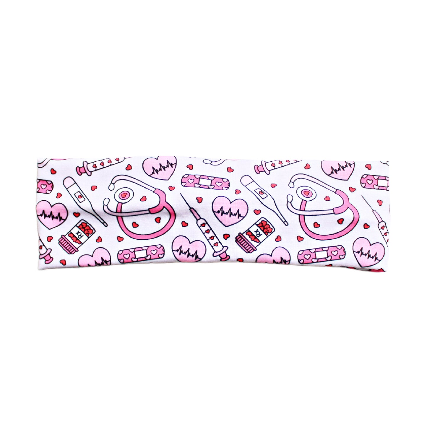 Valentine's Nurse Print Headband