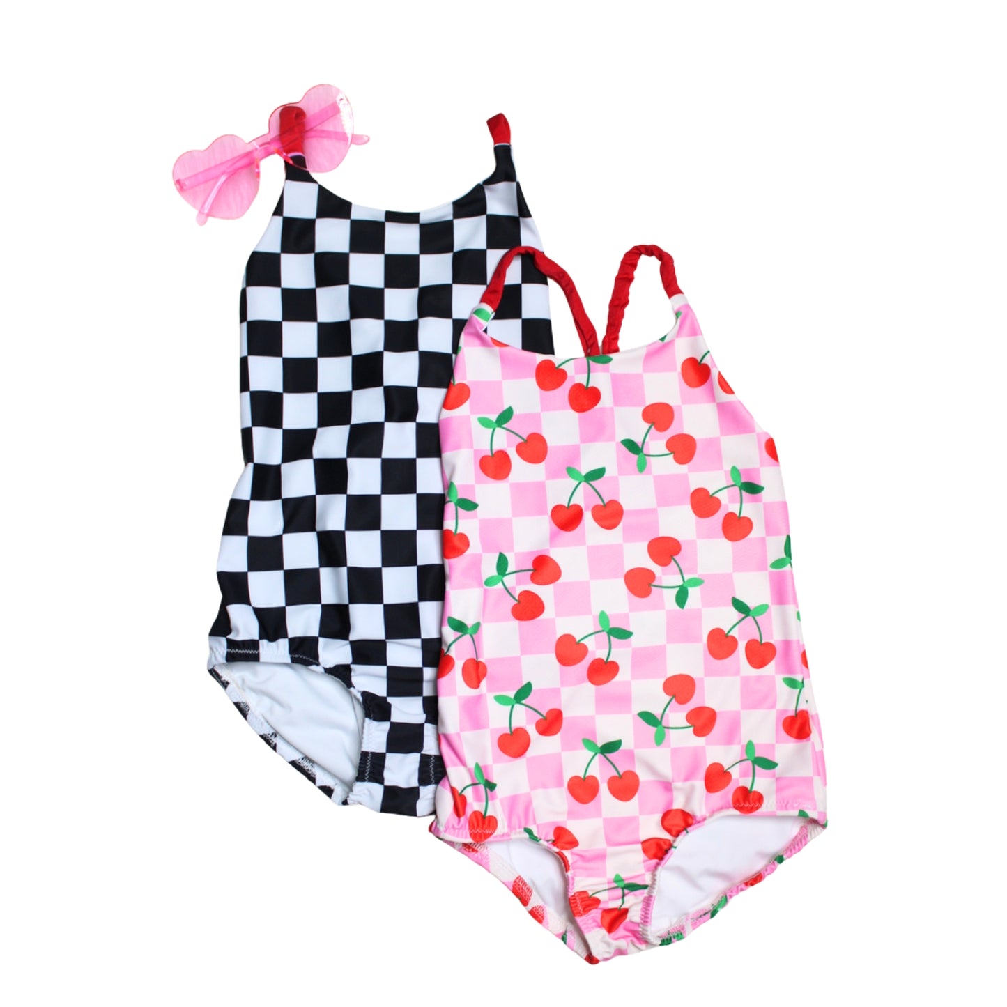 One Piece Checker Swimsuits