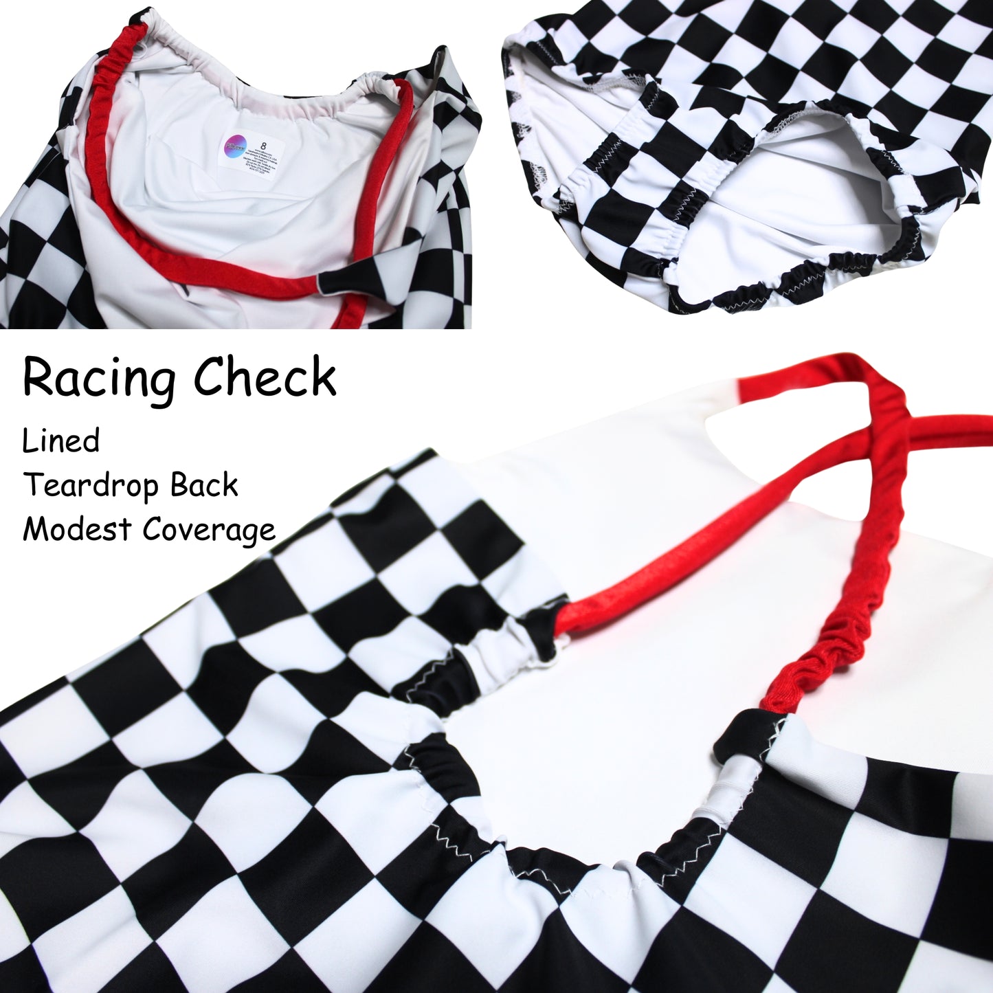 One Piece Checker Swimsuits