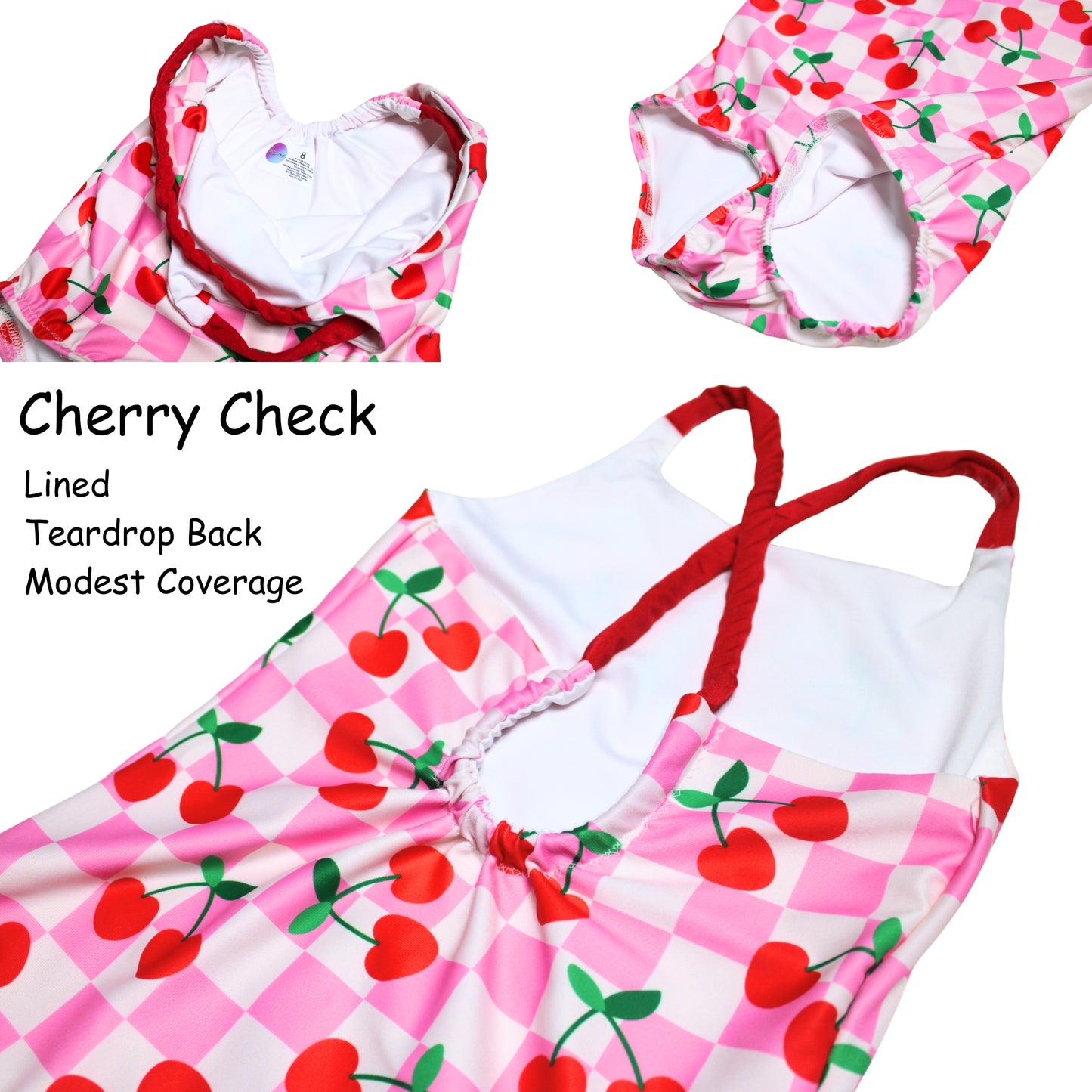 One Piece Checker Swimsuits