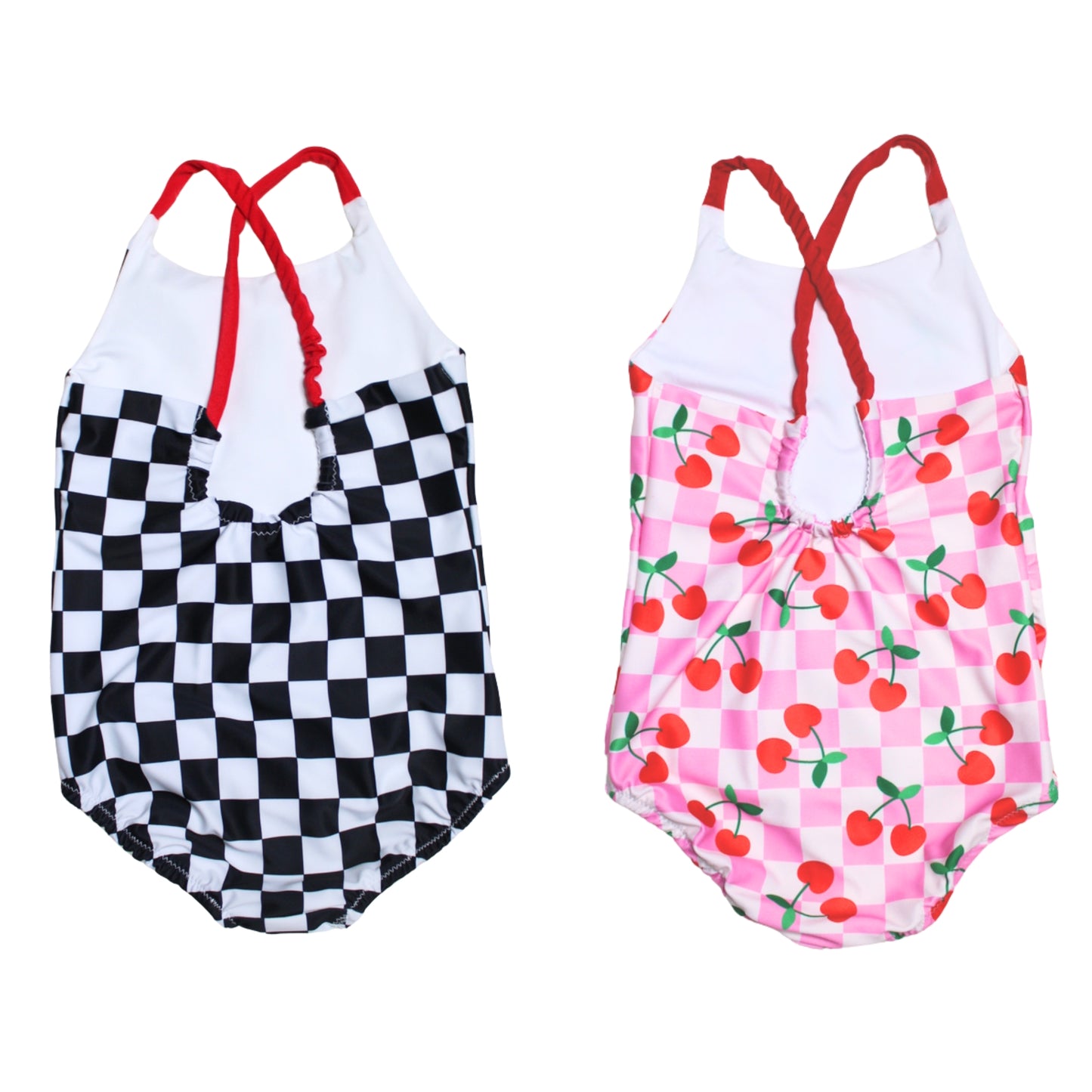 One Piece Checker Swimsuits