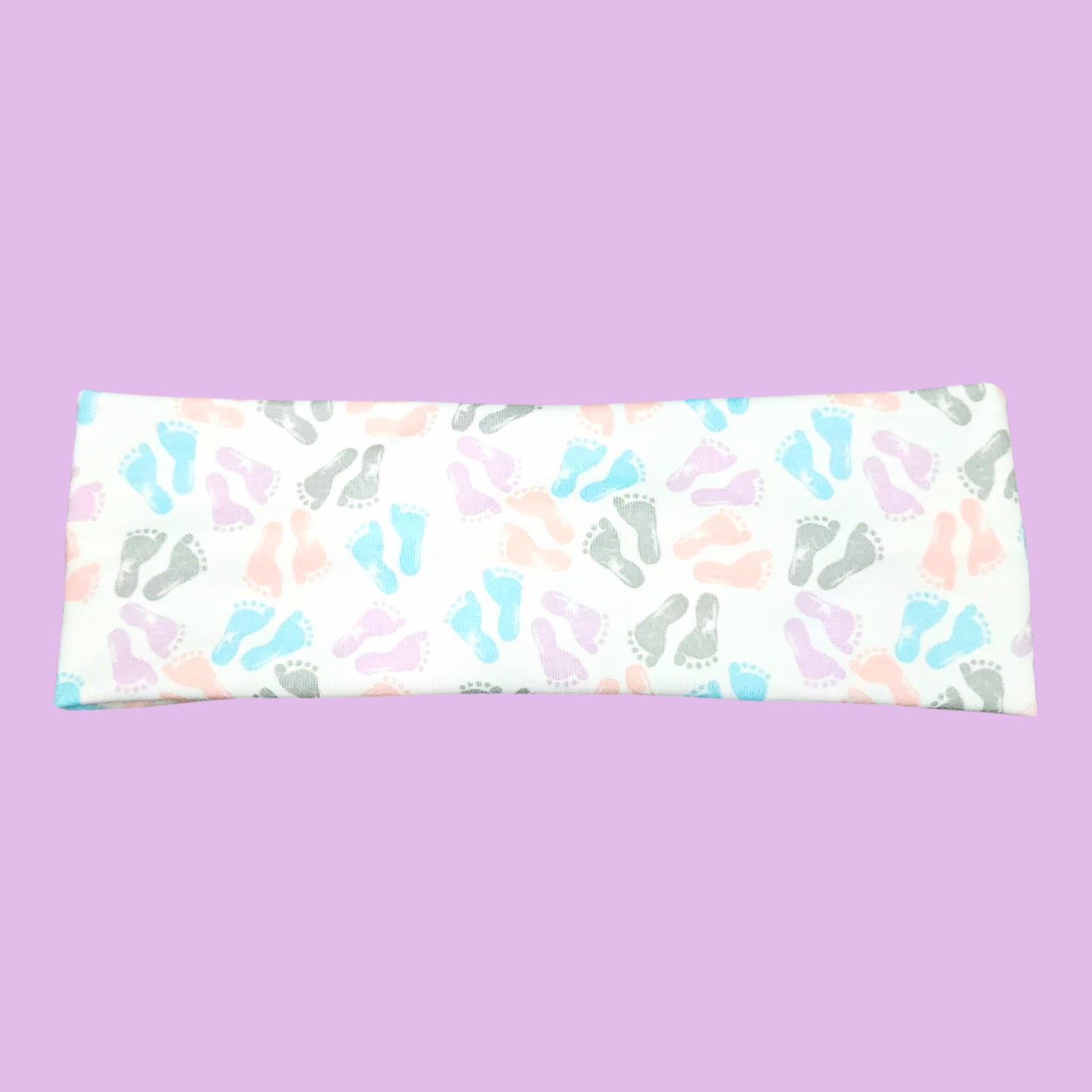 Pastel Pink, Purple, Blue Baby Feet Nursing Headband