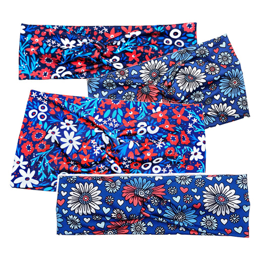Patriotic Floral Headband