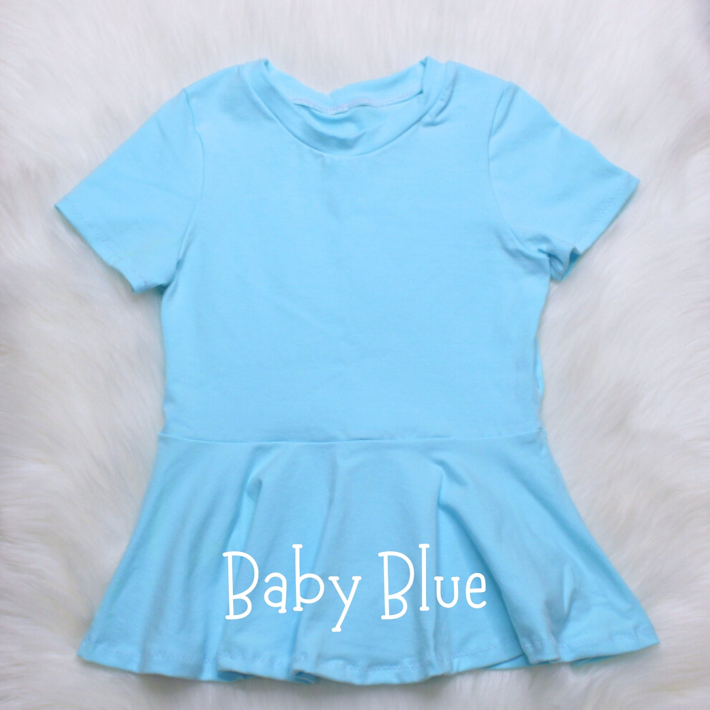 Solid Cotton Peplum Top
