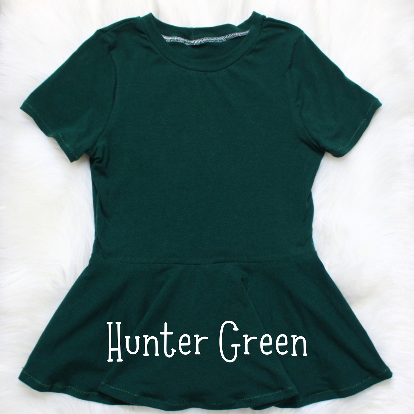 Solid Cotton Peplum Top