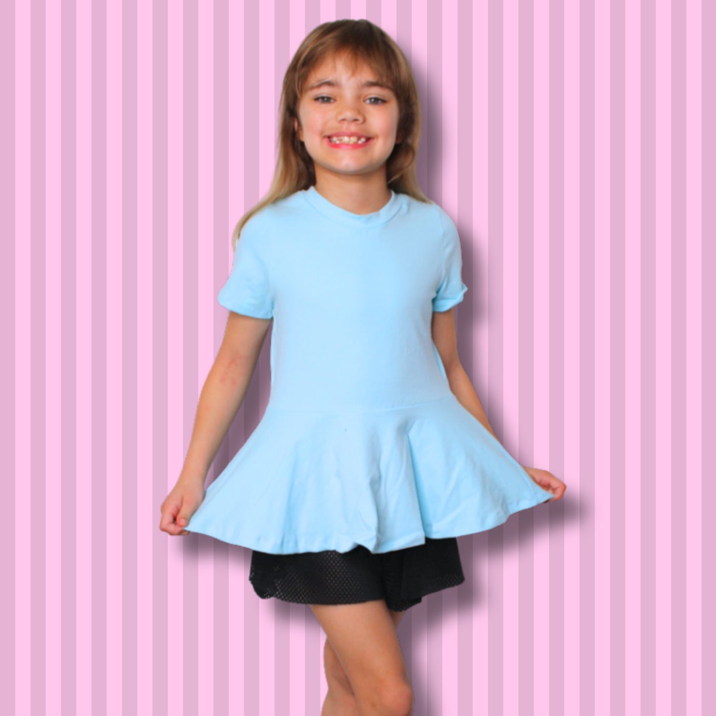 Solid Cotton Peplum Top