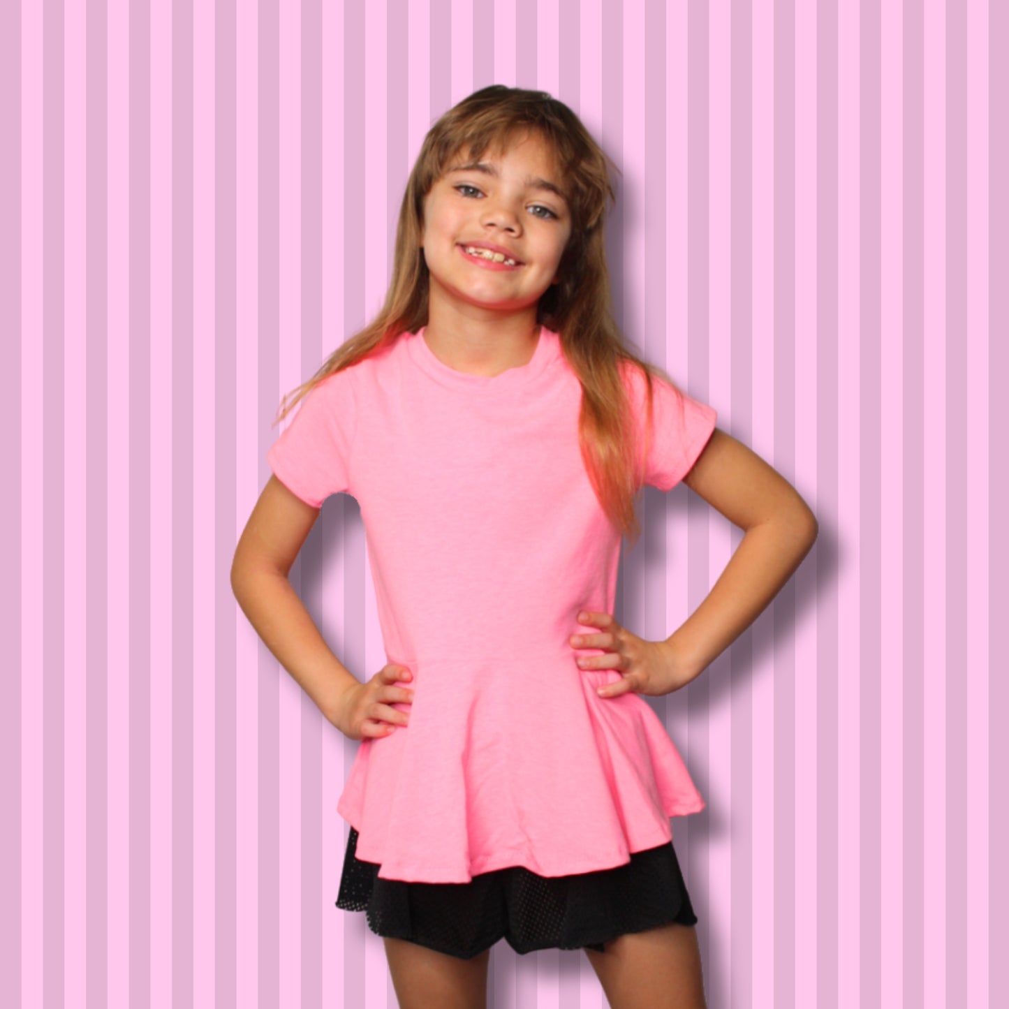 Solid Cotton Peplum Top