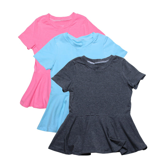 Girls Cotton Peplum Tops