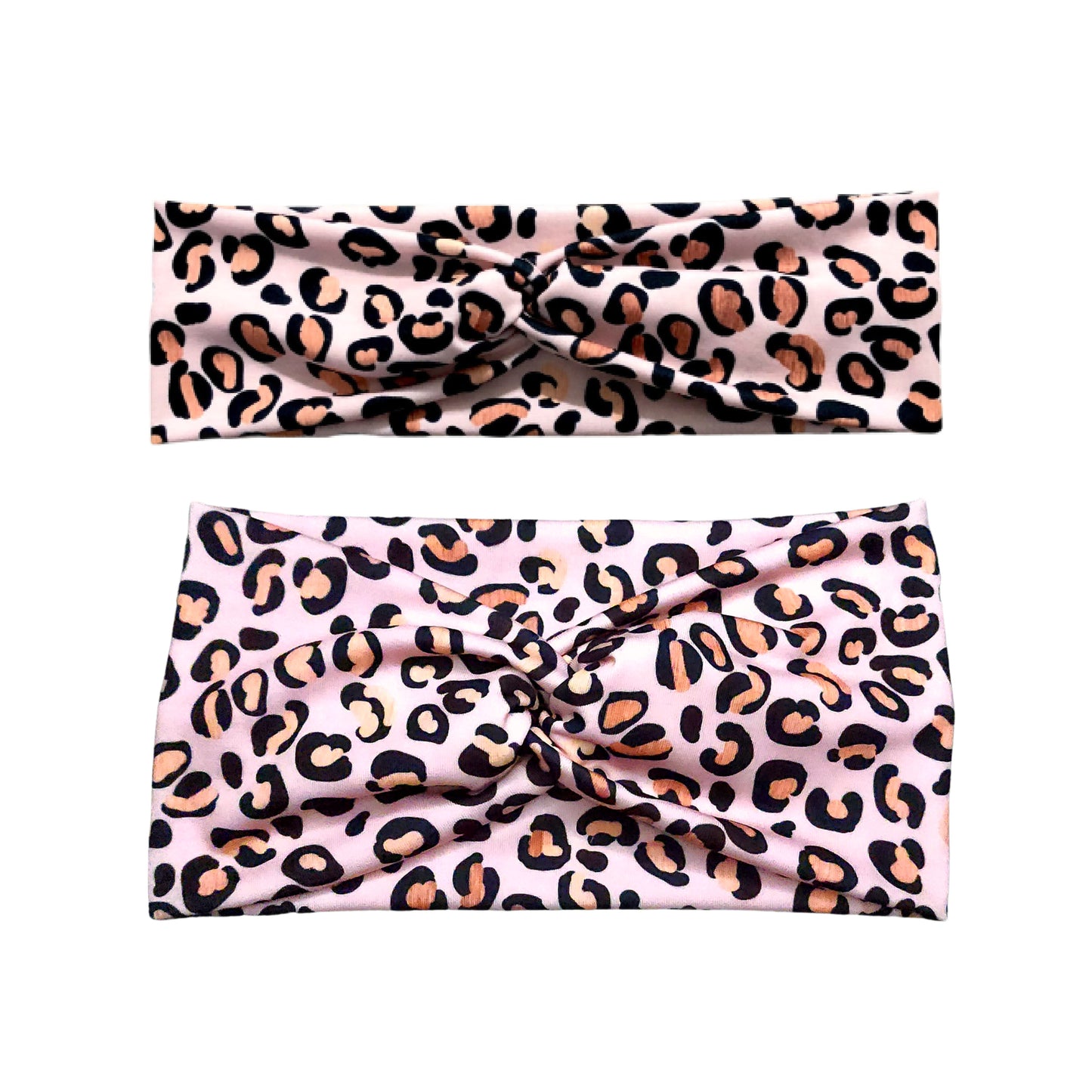 Pink Leopard Print Headband for Women