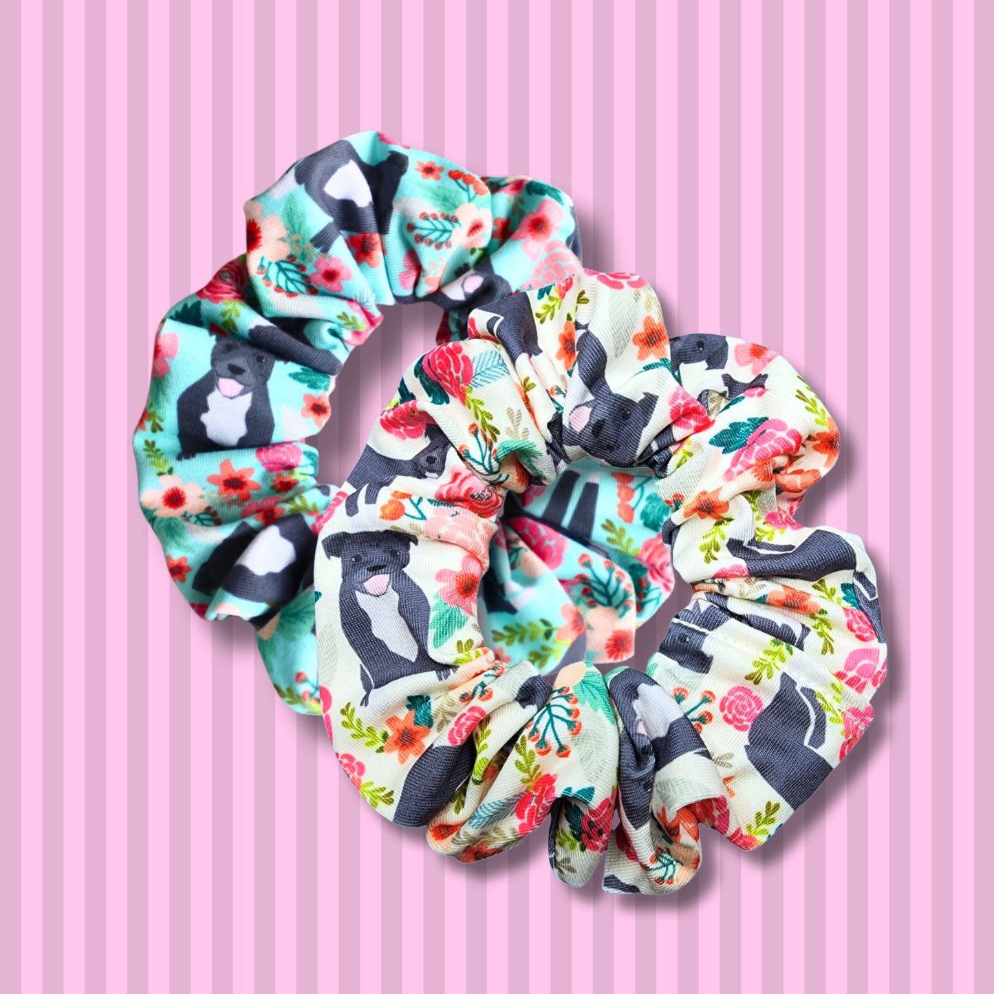 Pitbull Scrunchie: White or Green