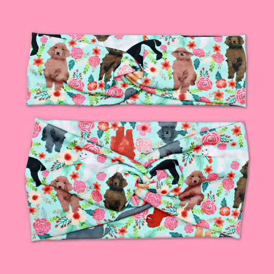 Poodle Dog Print Headband