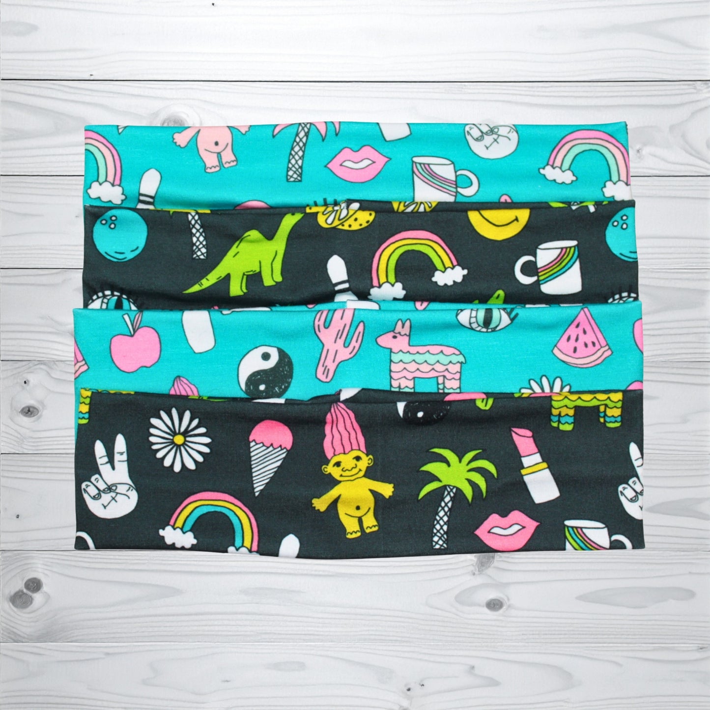 Retro Doodle Flat Headbands