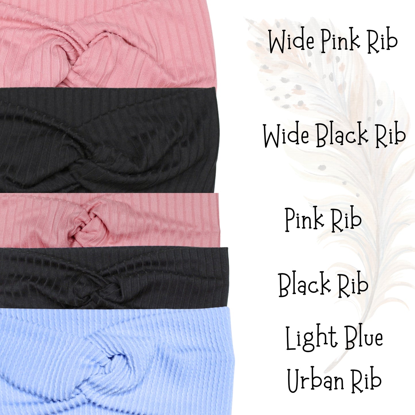 Solid Rib & Cable Knit Cozy Headbands