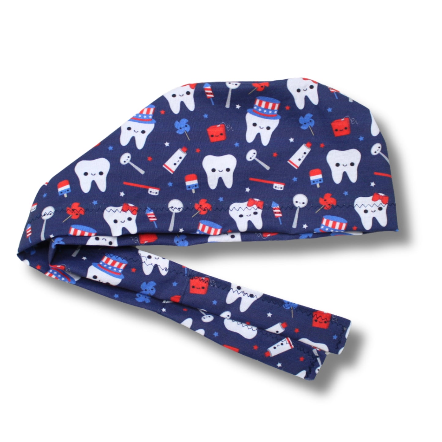 4th of July Dental Scrub Cap