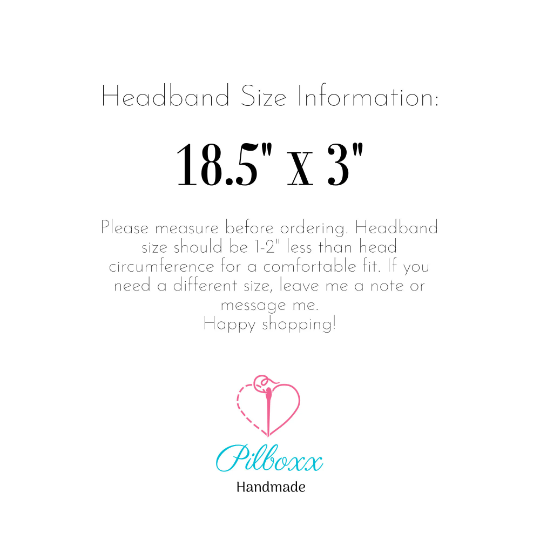 Blue Abstract Heart Print Headband, Super Soft