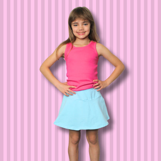 Solid Cotton Skort