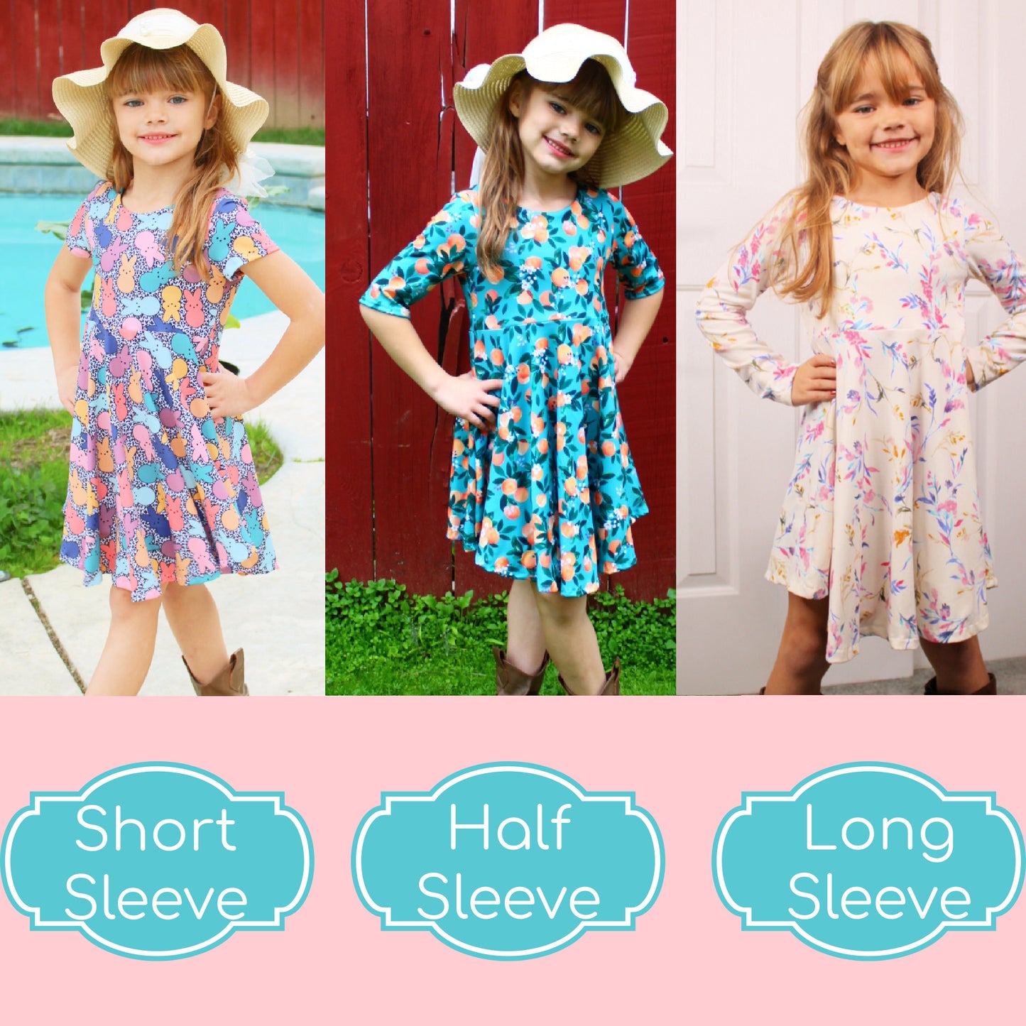 Solid Color Cotton Dress for Girls, Handmade to order, TAT 1-2 weeks