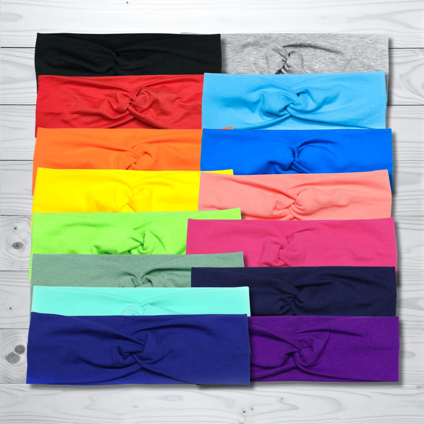Solid Cotton Headbands, 3"