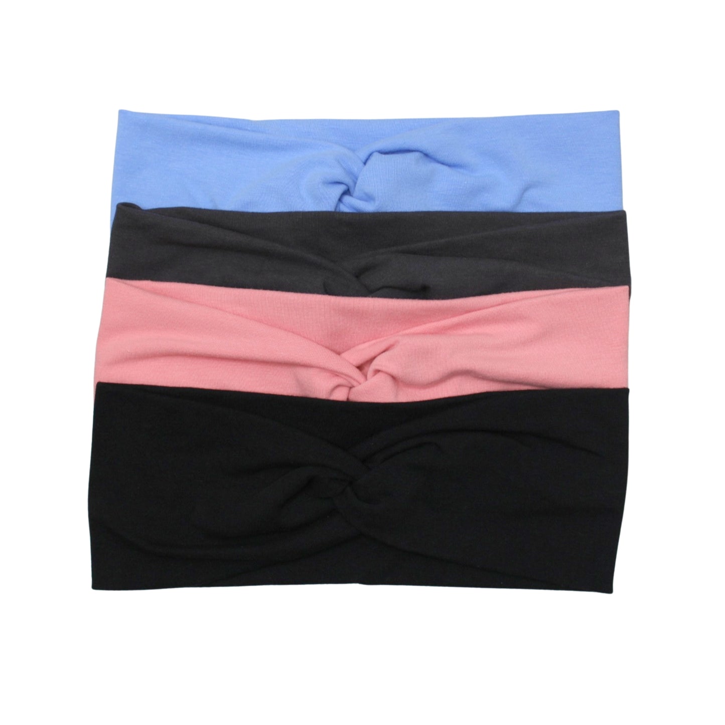 Solid Cotton Headbands, 4" Wide