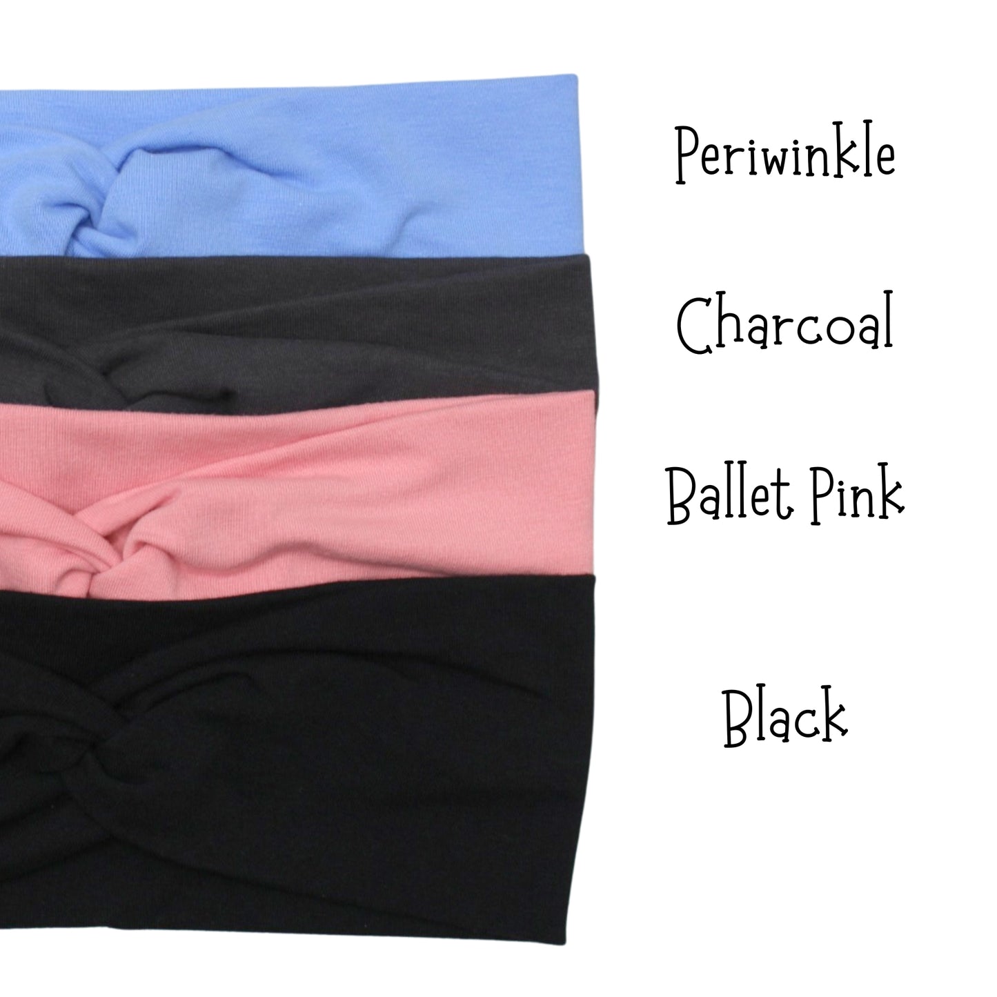 Solid Cotton Headbands, 4" Wide