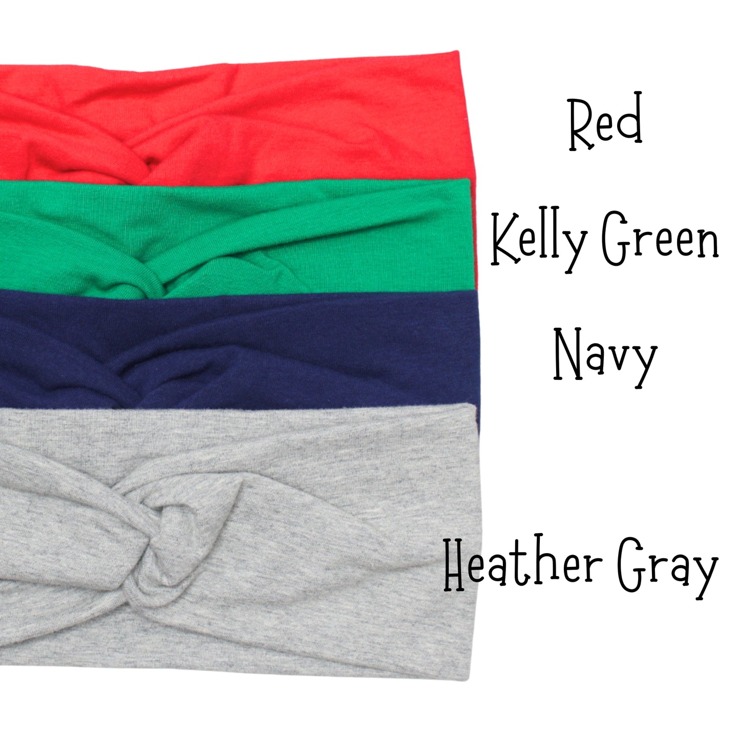 Solid Cotton Headbands, 4" Wide