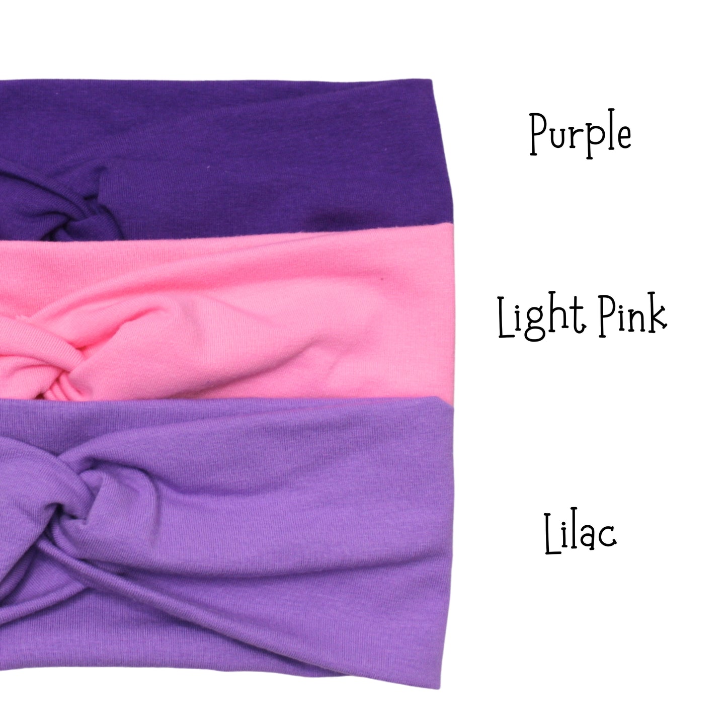Solid Cotton Headbands, 4" Wide