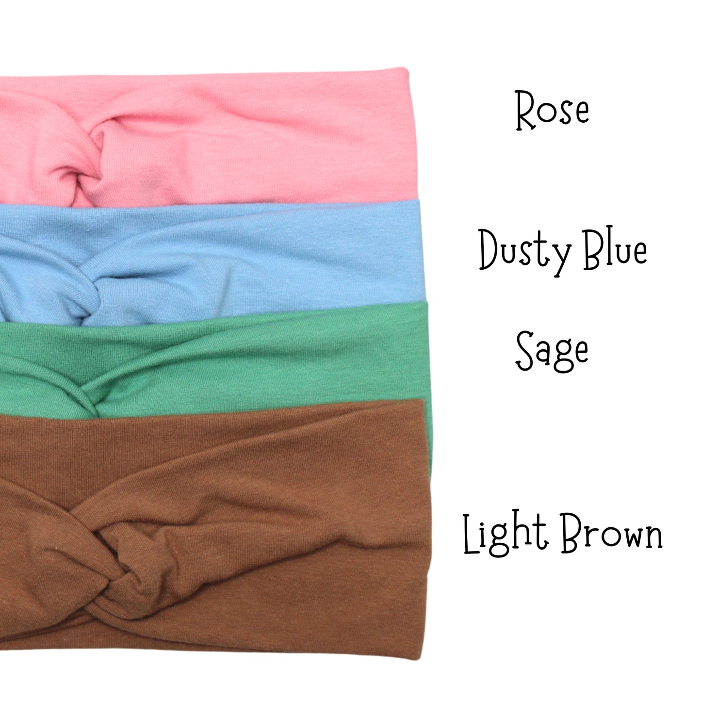Solid Cotton Headbands, 4" Wide