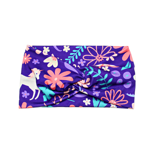 Purple Unicorn and Dinosaur Headband