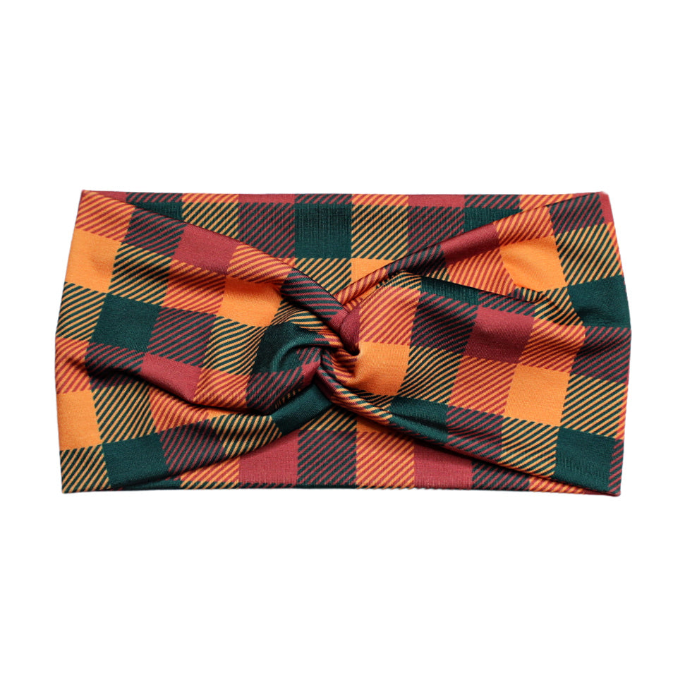 Fall Plaid Headband for Women