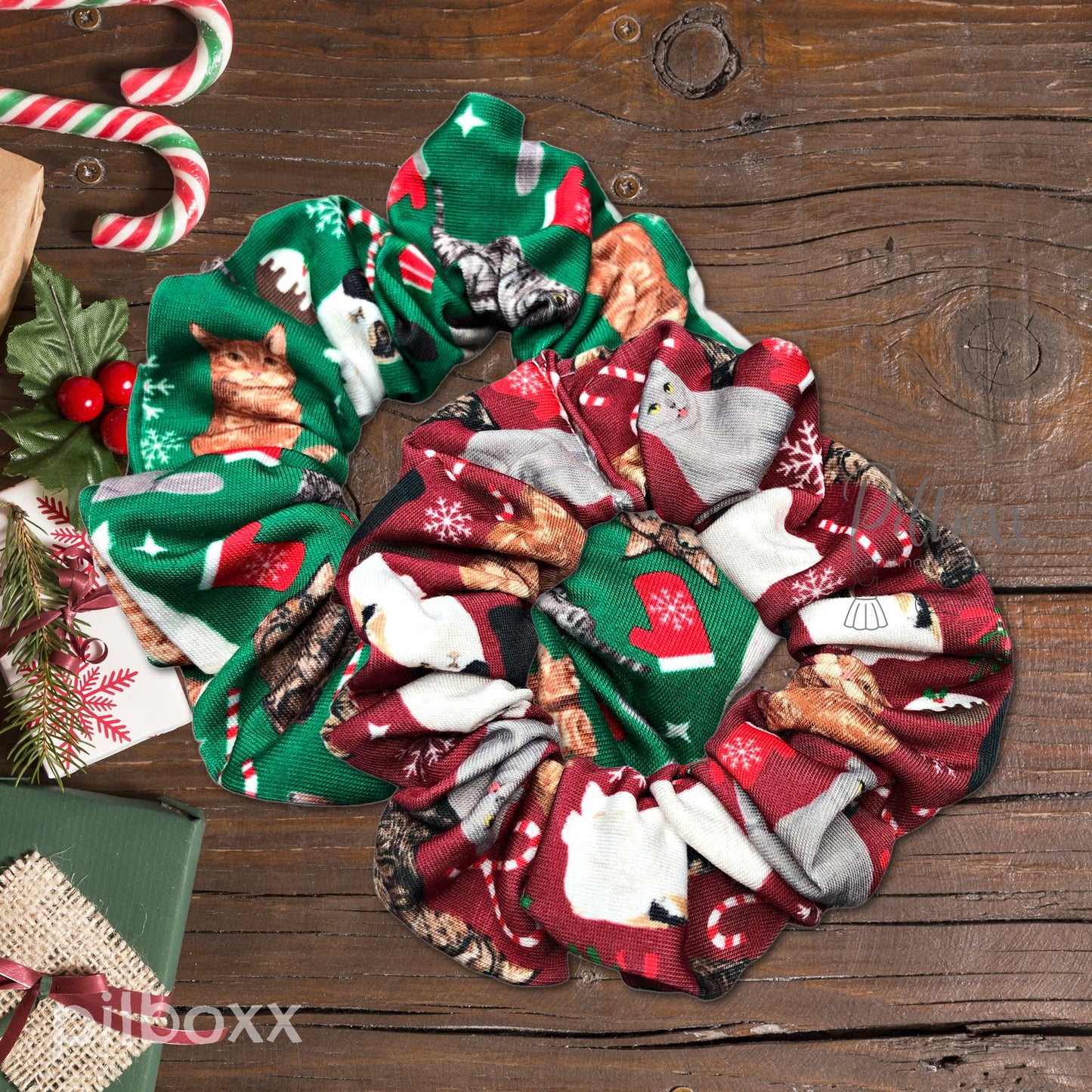Christmas Cats Scrunchie