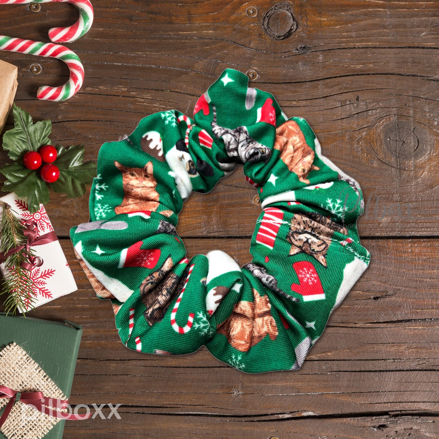 Christmas Cats Scrunchie