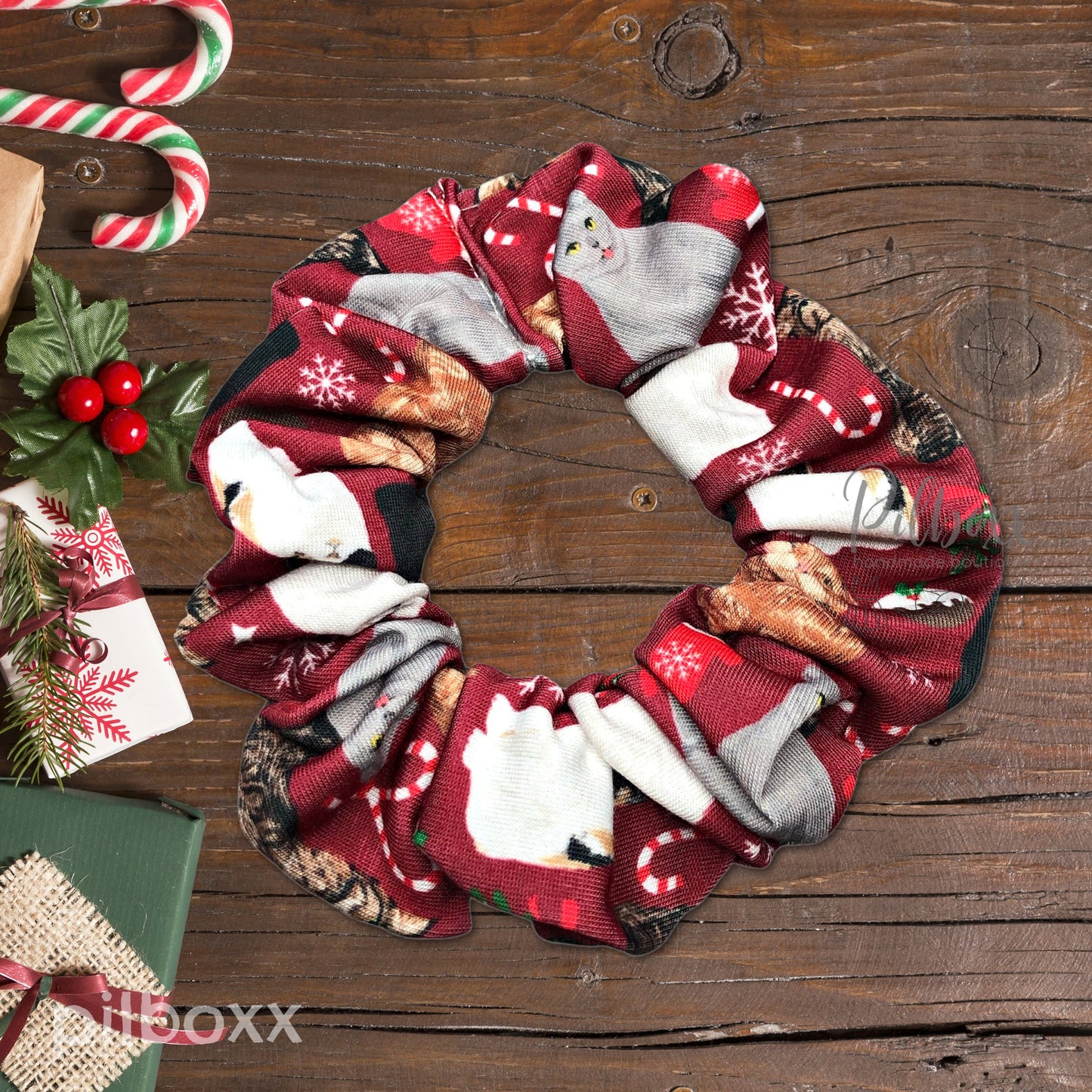Christmas Cats Scrunchie