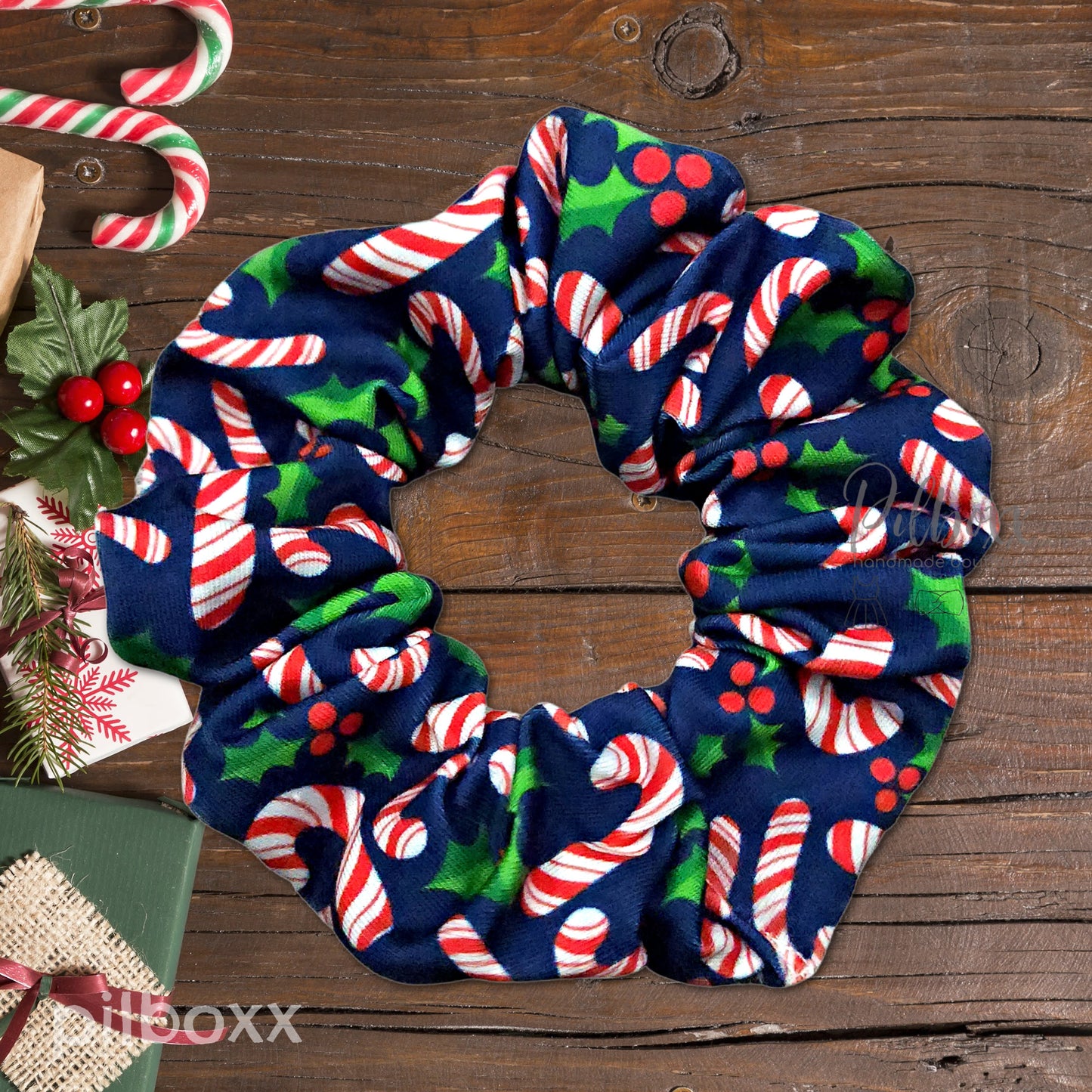 Candy Cane Scrunchies