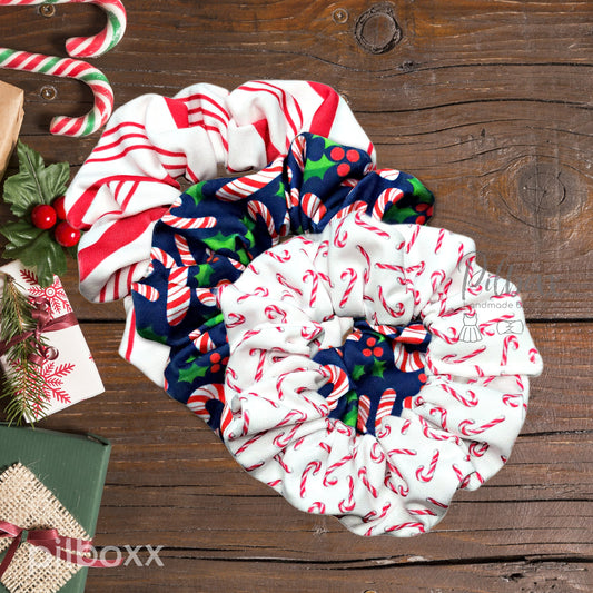 Candy Cane Scrunchies