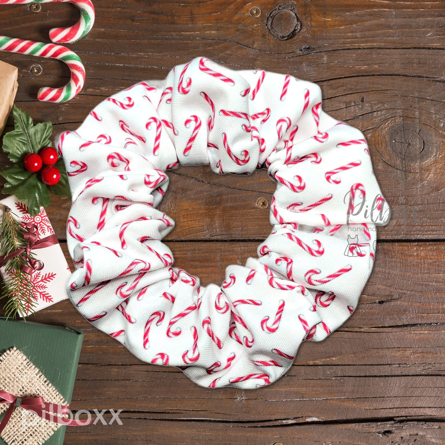Candy Cane Scrunchies