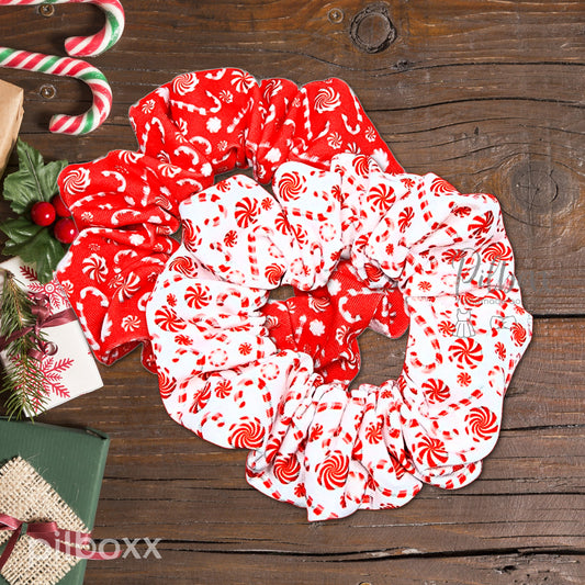 Peppermint Candy Cane Hair Ties