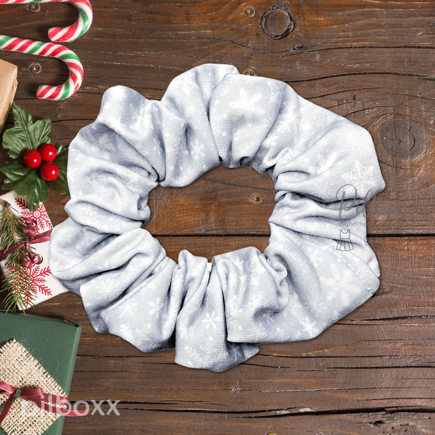 Winter Snowflake Hair Scrunchies