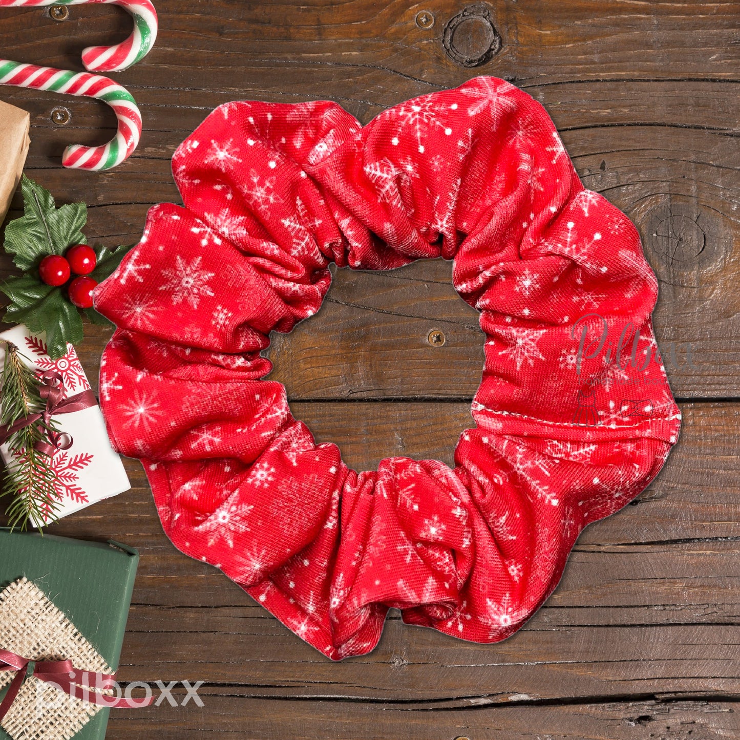 Winter Snowflake Hair Scrunchies